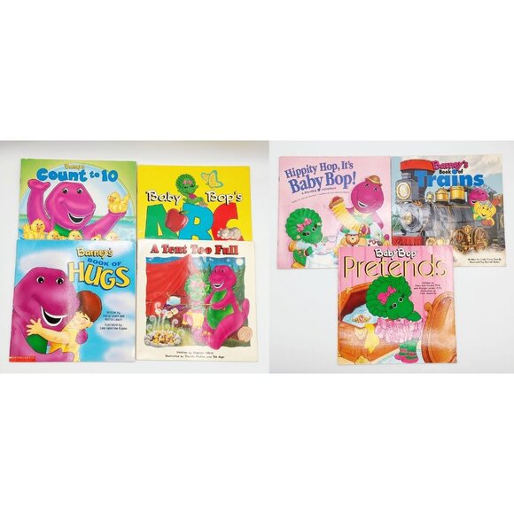 Lot of 6 Barney The Purple Dinosaur Books 90s Vintage Paperback Books - Picture 1 of 5
